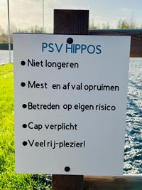 PSV Hippos bakregels